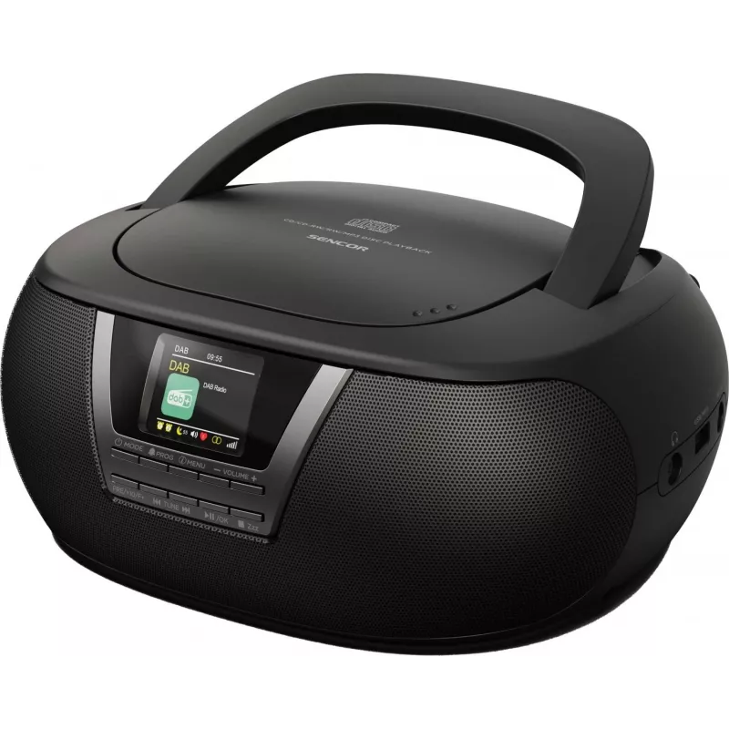 Musiksystem SENCOR SPT6200DB mit CD/MP3, USB, Bluetooth 5.3 und DAB+ Tuner, 3W RMS, 1,77 Zoll TFT-Display