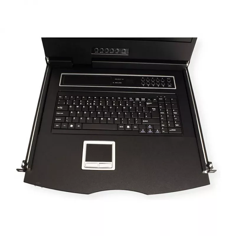 Rack-Konsole VALUE 26.99.0123, 43,2 cm (17 Zoll) LCD, 1280×1024, 1U, französische Tastatur, schwarz