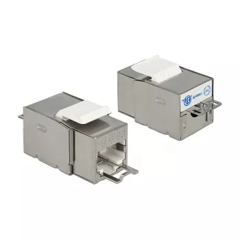 Keystone-Modul DELOCK 86404 – RJ-45 silber, 38,5 × 22,3 × 17,3 mm
