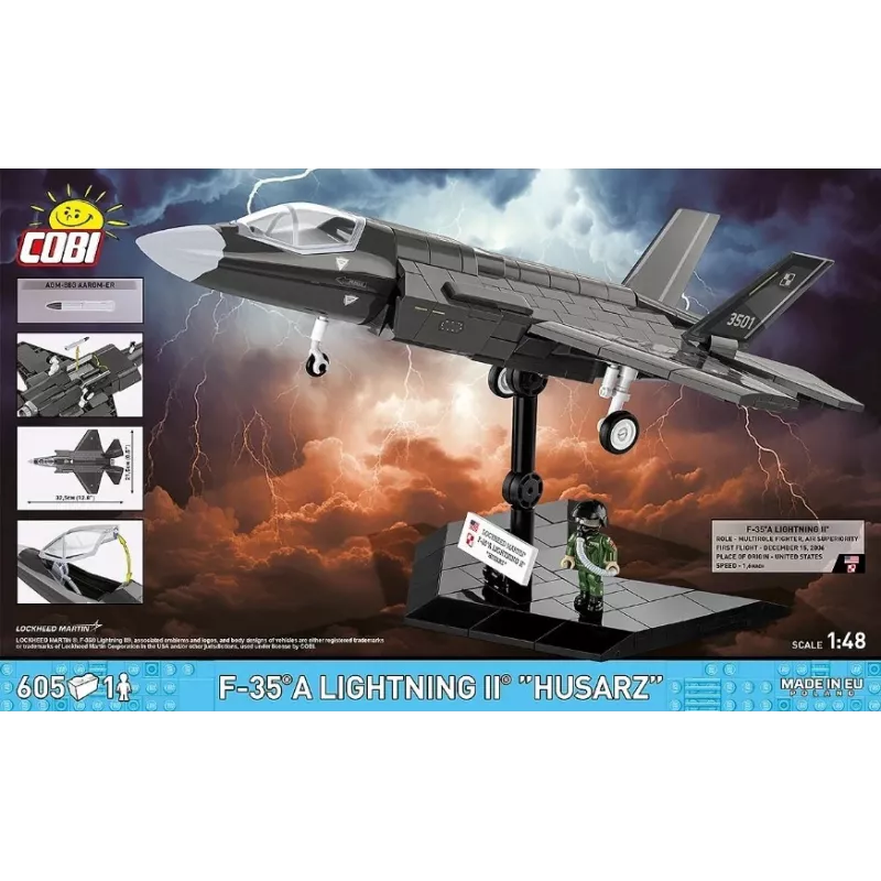 Konstruktionsset Cobi F-35A Lightning II — 605 Teile, Maßstabsmodell