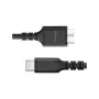 USB-Kabel MediaRange MRCS257 0,5 m — Micro-USB B auf USB-C, USB 3.2 Gen 1 (5 Gbit/s), schwarz