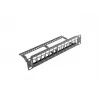 Rack-Blindplatte LANBERG PPKS-9112-B, 12-Port, 1HE, Metall, grau, 254×44,5×99,3 mm