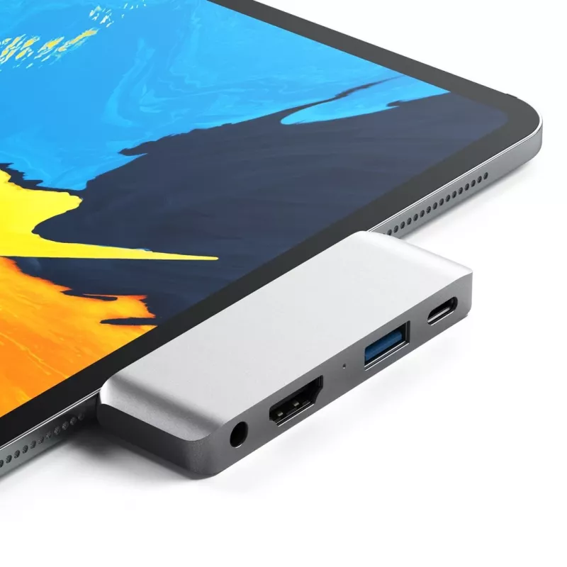Satechi Aluminum USB-C Hub für iPad Pro Silber