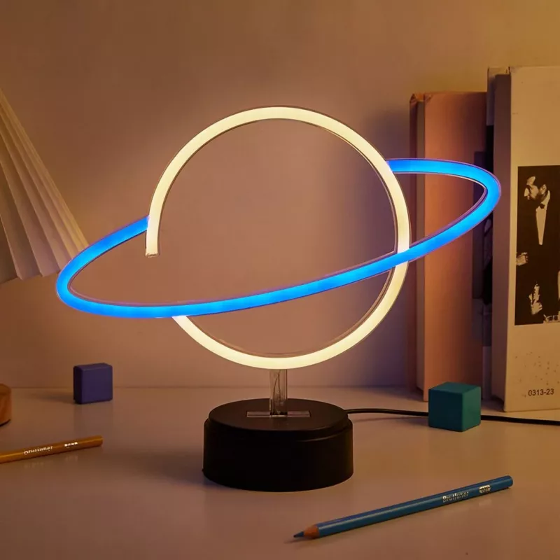 Manta SNL38BLT Style Neon Lights Planet dekorative LED-Lampe