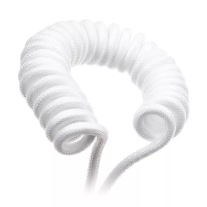 Spiralkabel USB Ducky White Edition DACOC2-WHT1, abnehmbar, weißes Spiraldesign