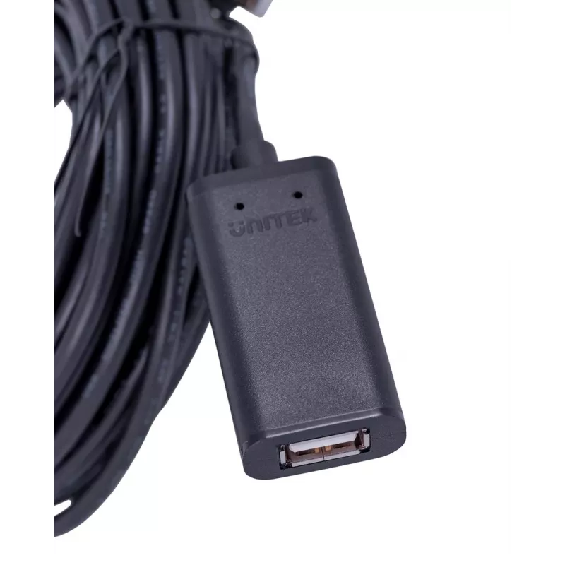 UNITEK Y-278 USB-Kabel USB 2.0 10 m 2 x USB A USB A Schwarz