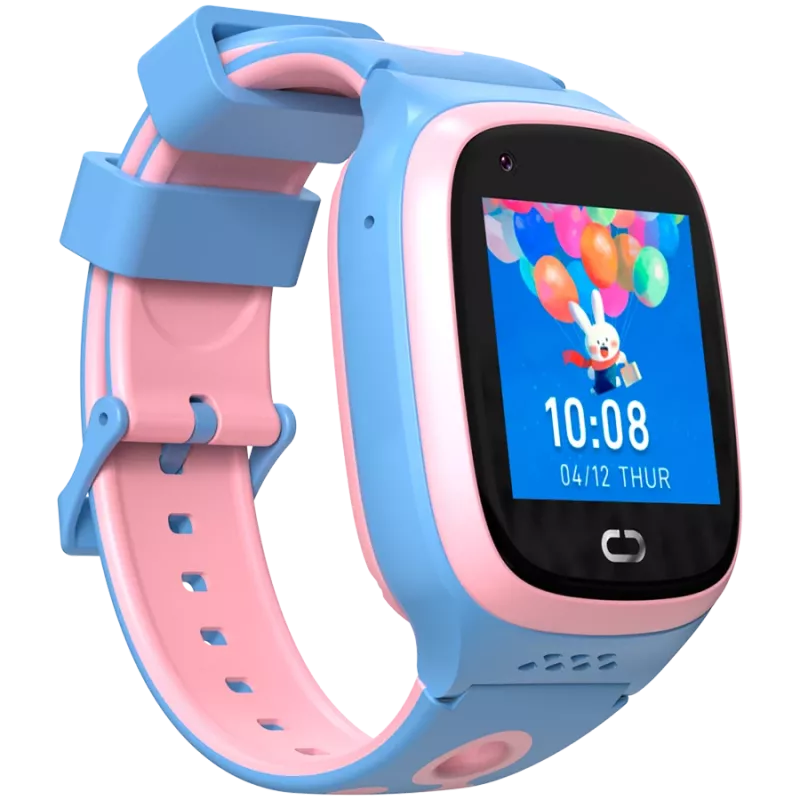 Canyon Kinderuhr ZEFIR KW-49 E-SIM 4G GPS WiFi Video Musik Spiele Englisch lernen, Pink&Blau