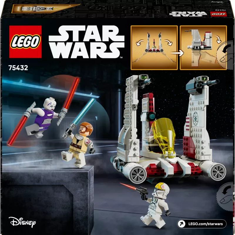 LEGO Star Wars V-19 Torrent Fighter 75432 Bauset — 567 Teile, 3 Minifiguren, Ausstellungs- und Spielmodell