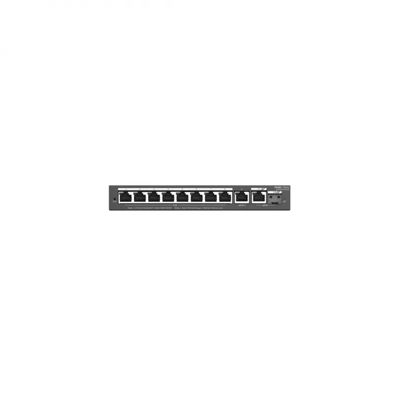 Managed L2 Switch RUIJIE RG-ES210GS-P — 10x Gigabit RJ-45, 2x SFP, 8x PoE+ Ports, 120W PoE-Budget, Cloud-verwaltet