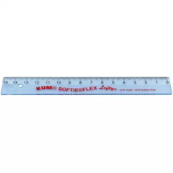 WEDO Lineal 15 cm für Linkshänder KUM Lefty L1 Softie Flex (521753)