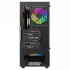 PC-Gehäuse SAVIO Noctis Flow RGB — Cube, ATX/Mini-ITX, 3x 120 mm Frontlüfter, Seitenfenster aus gehärtetem Glas, max. GPU 35 cm