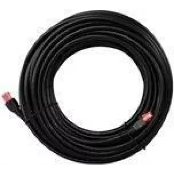 Wentronic goobay - Patchkabel - RJ-45 (M) auf RJ-45 (M) - 50,0 m - UTP - CAT 6 - Geschirmt, für den Außenbereich, zuverlässig - Schwarz (55437)
