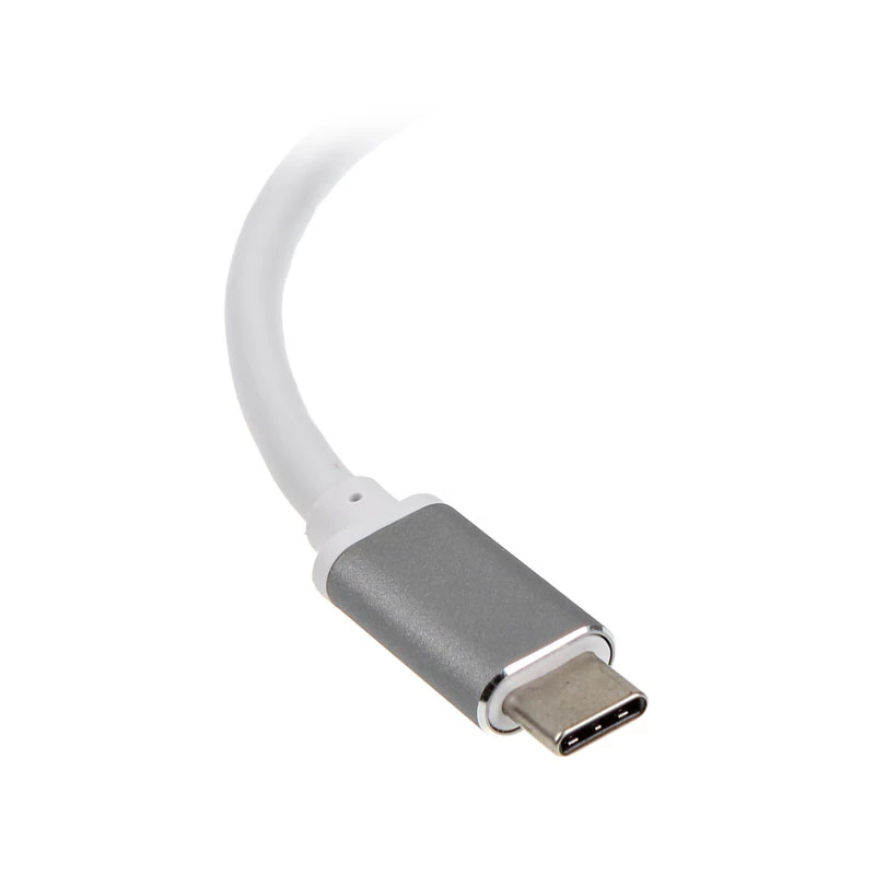 SilverStone SST-EP08C - USB 3.1 Typ-C-Adapter auf HDMI/USB Typ C/USB Typ A - Silber