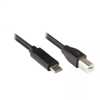 Good Connections USB2.0-Kabel C-B schwarz 3m