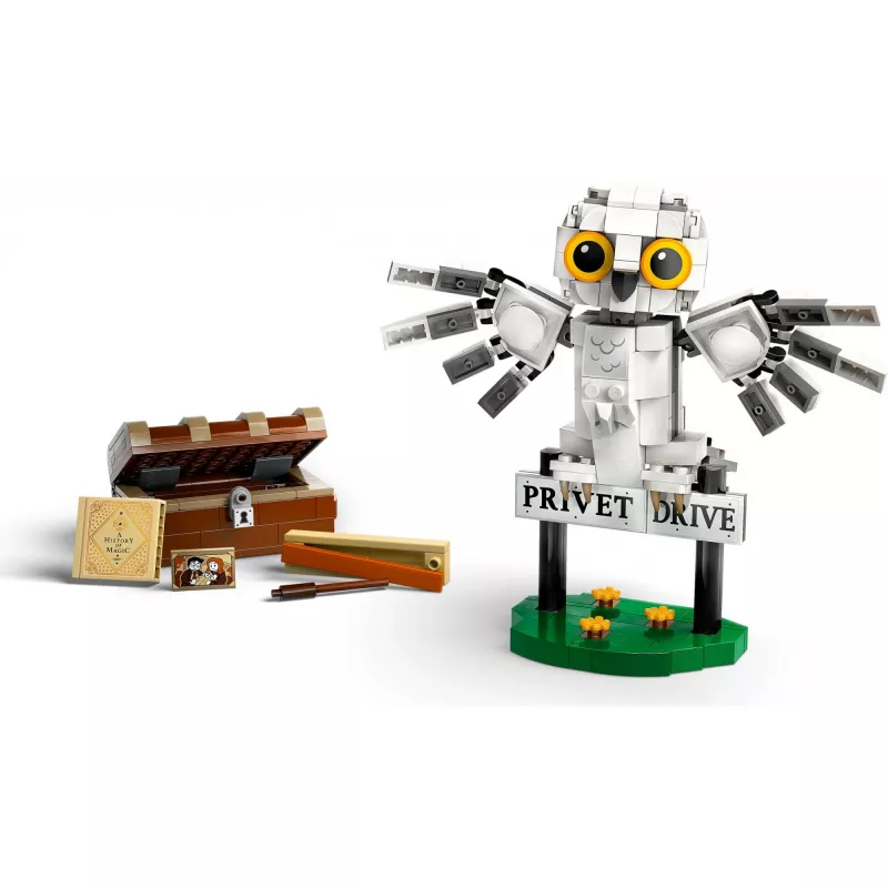 LEGO Harry Potter baubares Hedwig-Modell am Ligusterweg 76425 — 337 Teile, 100 mm Höhe, empfohlenes Alter ab 7 Jahren