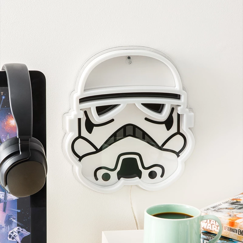 Wandmontierbare LED-Neonleuchte Paladone Stormtrooper Modell PP14595SWVN, dekorative Star Wars-Beleuchtung