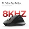 Maus Keychron M6 Rechtshändig Universal — Optisch, RF Wireless + Bluetooth + USB-C, 30000 DPI, Schwarz