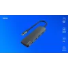 USB-Hub SAVIO AK-54 — 4 x USB-A (USB 3.2 Gen 1), USB-C-Host, schwarz