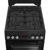Freistehender Herd BEKO FSM52331DBDS, Gaskochfeld 4 Brenner (2900/2000/2000/1000 W), Elektrobackofen 60 L, 60 cm, Energieeffizienzklasse A, schwarz
