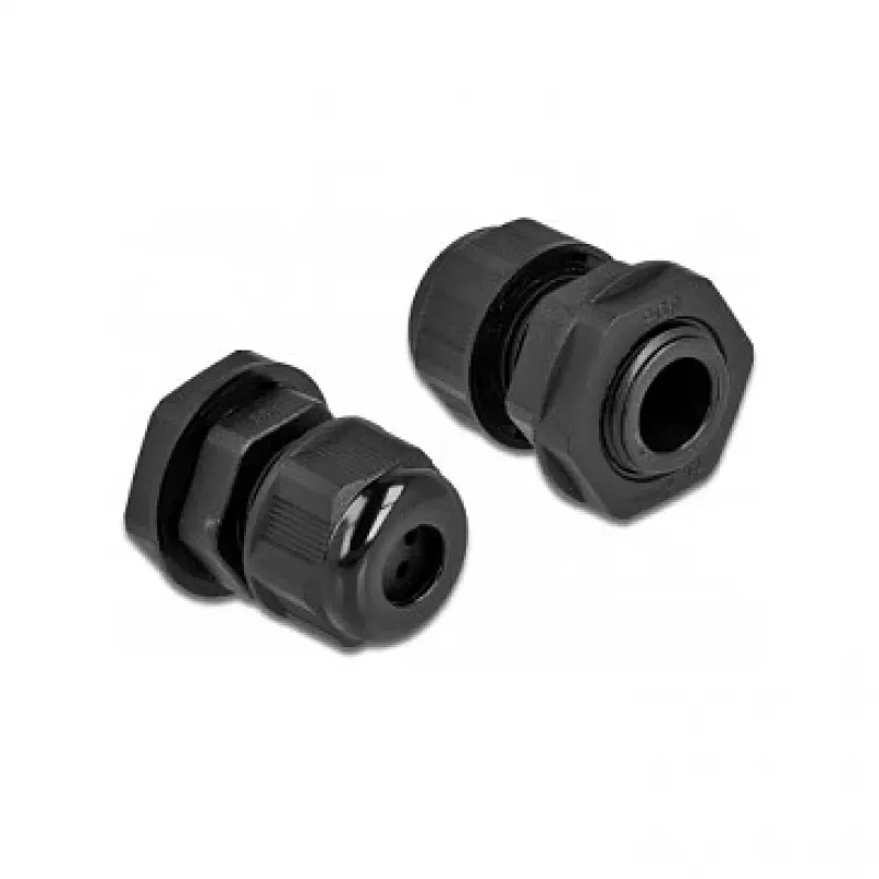 Kabelverschraubung DeLOCK 60379 Schwarz Kunststoff 2 Stk.