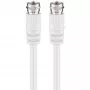 Wentronic Goobay SAT-Verbindungskabel, Weiß, 5 m – F-Stecker auf F-Stecker (11725)