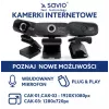 Savio Internetkamera Webcam USB Full HD mit eingebautem Mikrofon