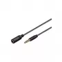 Wentronic Goobay 3,5mm-Klinken-Verlängerungskabel, Schwarz, 1 m – Klinkenstecker 3,5 mm (4-polig, Stereo) > Klinkenbuchse 3,5 mm (4-polig, Stereo) (62477)