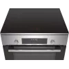 Bosch Herd HLS79Y351U Serie 6 Kochfeld Induktion, Backofen Elektro, Edelstahl, Breite 60 cm, Grillen, LCD, 63 L, Tiefe 60 cm