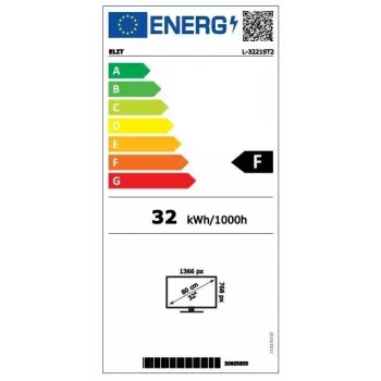 32 Zoll LCD LED TV Elit L-3221ST2 1366x768, Energieeffizienzklasse F
