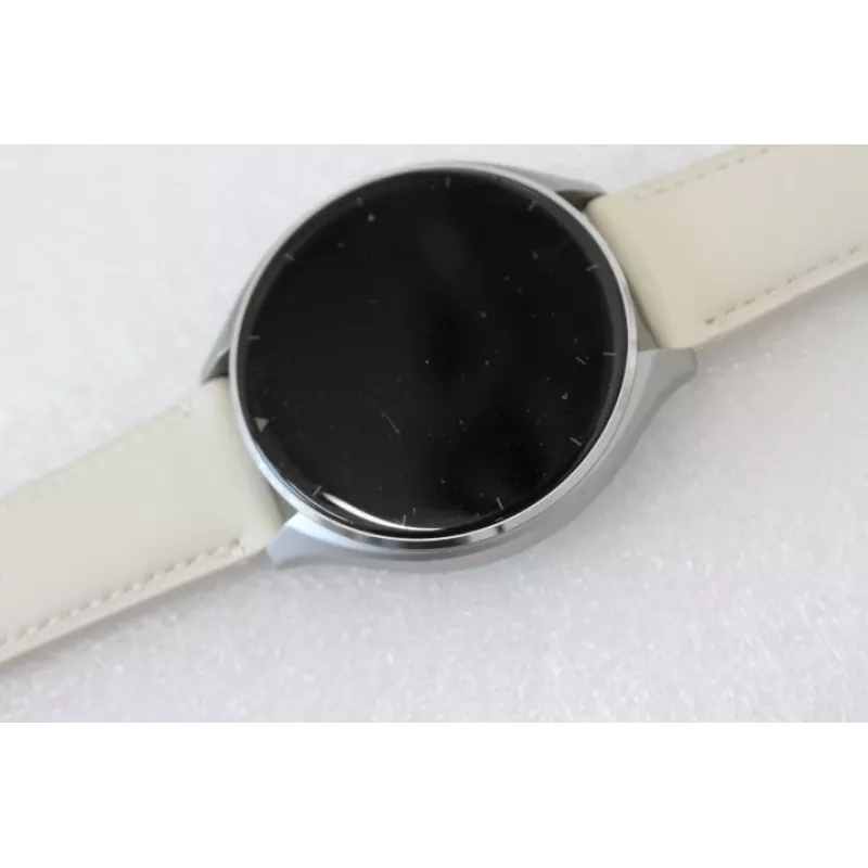 AUSVERKAUFT. Xiaomi Watch 2 Titan Graues Gehäuse mit weißem Lederarmband | AUSVERKAUFT. Xiaomi Watch 2 Titan | Smartwatch | GPS (Satellit) | AMOLED | 1,43 Zoll | GEBRAUCHT, KRATZER AUF DEM DISPLAY