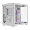 Darflash FT418 Computergehäuse + 6 aRGB-Lüfter (weiß)
