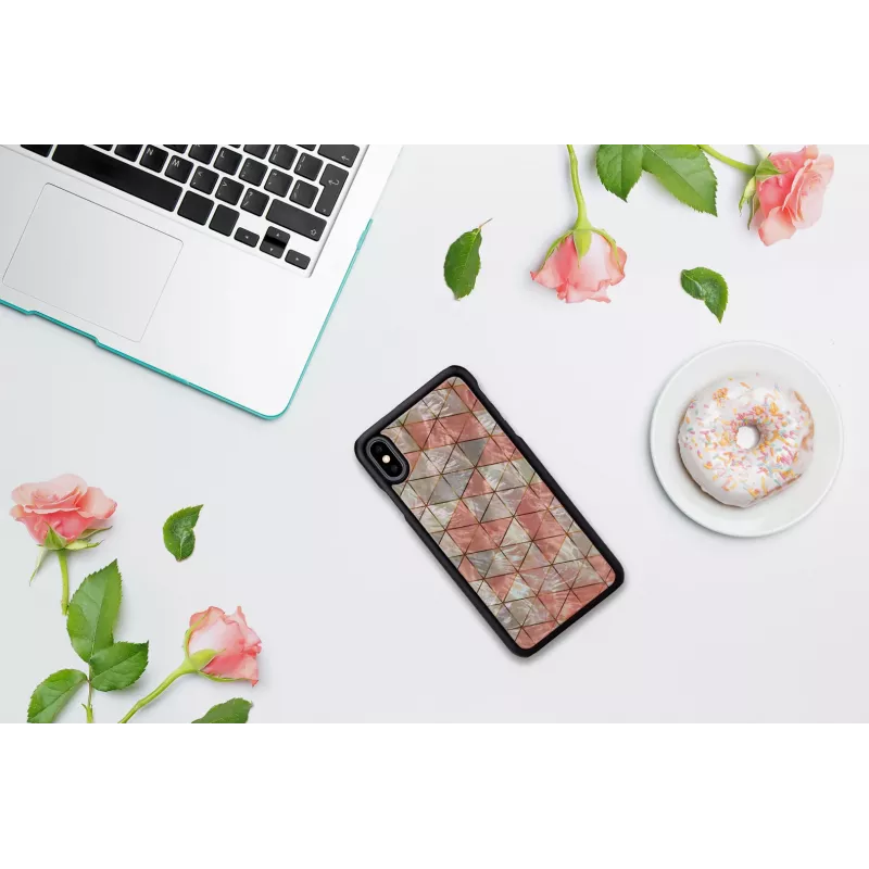 Schutzhülle iKins für iPhone XS Max — Rautenmuster, schwarz