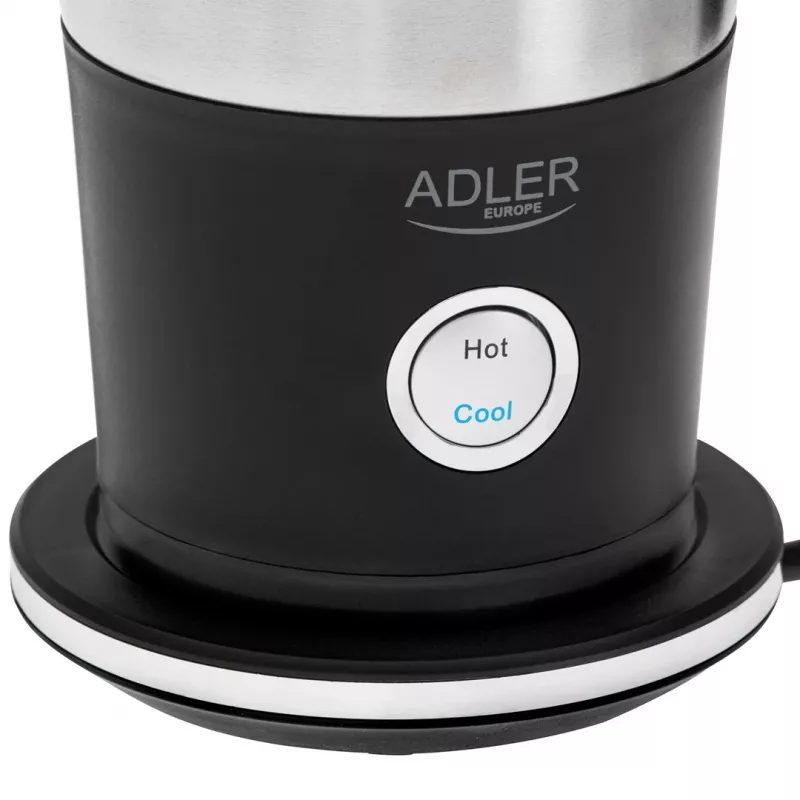 Automatischer Milchaufschäumer Adler AD 4497 – Edelstahl, 600W, 120 ml Schaum / 300 ml erwärmen, heiß & kalt