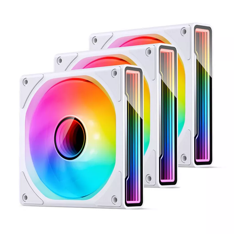 Gehäuselüfter Jonsbo ZK-120W 3in1 A-RGB weiß — 120 mm, A-RGB-Beleuchtung