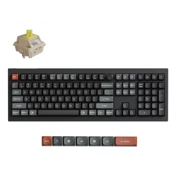 Mechanische Tastatur Keychron V6 Ultra 8K – Full-Size 100% QWERTY, Bluetooth, RGB, Schwarz