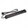 Überspannungsschutz Hawk HWPS503BK 3m Steckdosenleiste mit 3 m Kabel