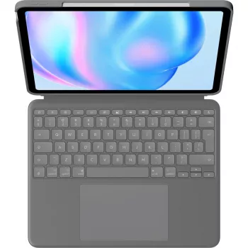 Logitech Combo Touch QWERTY US International Smart Connector Grau