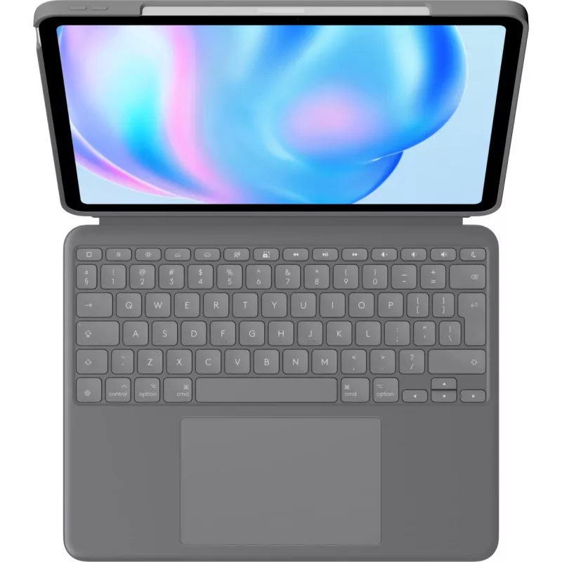 Logitech Combo Touch QWERTY US International Smart Connector Grau