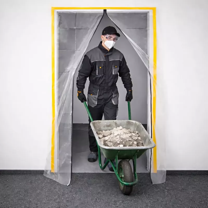 Staubschutztür Renovierung, Staubvorhang 220X110 gerade