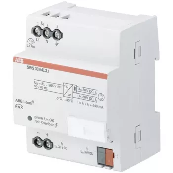 Netzteil/Wechselrichter ABB SV/S30.640.3.1 — 30 V Ausgang, 85–265 V Eingang, grau, Kunststoffgehäuse (72×64,5×90 mm)