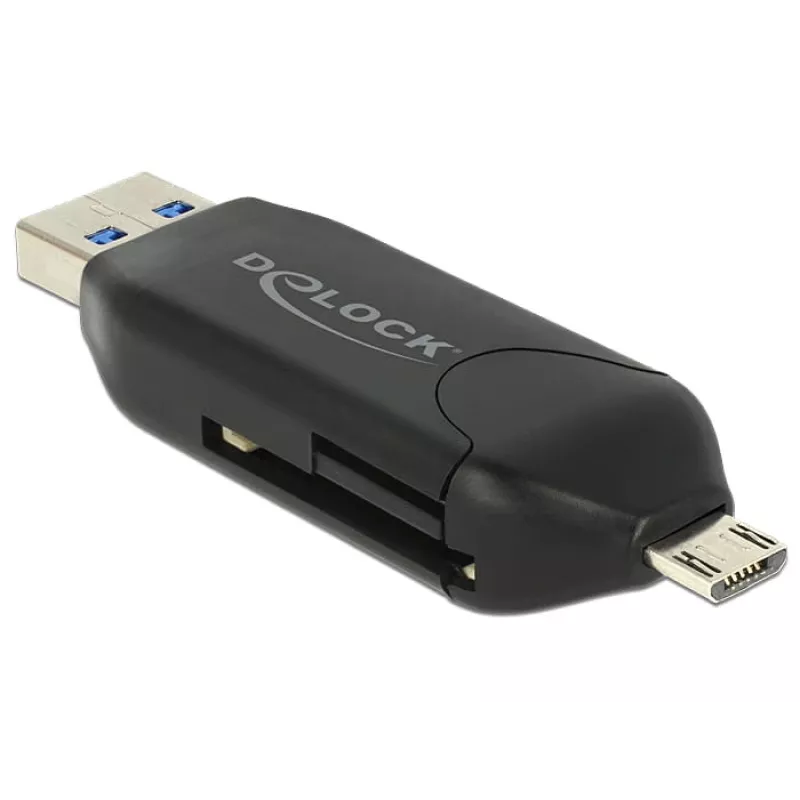 Kartenleser DeLOCK 91734 USB/Micro-USB Schwarz