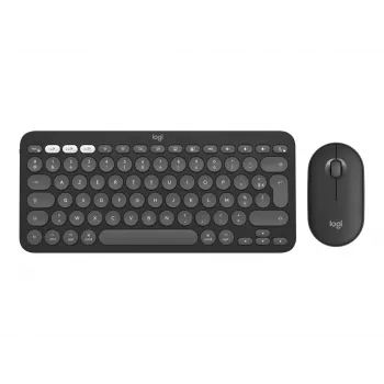 Logitech Pebble 2 Combo for Mac Wireless Tastatur Maus QWERTZ Deutsch Graphit