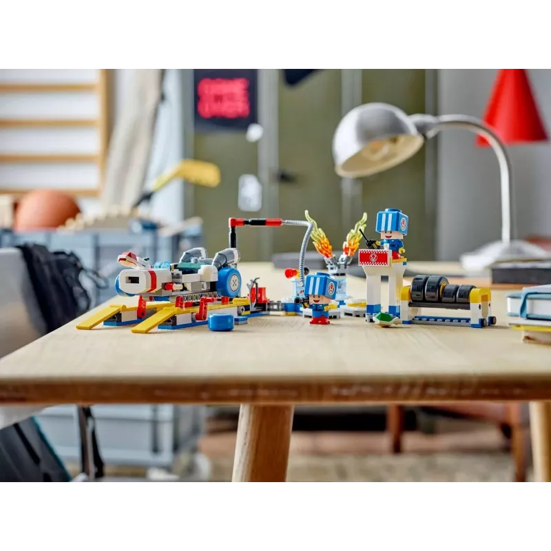 Konstruktionsspielzeug LEGO-Set 72035 Super Mario Mario Kart Toads Werkstatt, interaktive Level und Figuren