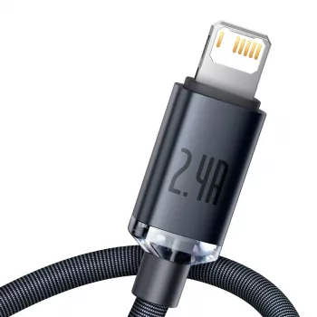 Baseus Crystal Shine Kabel USB auf Lightning, 2,4 A, 1,2 m (schwarz)