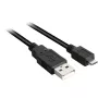 USB 2.0 Kabel, USB-A Stecker > Micro-USB Stecker schwarz, 0,5 Meter, doppelt geschirmt