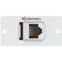 Kindermann Konnect 50 alu - Modulares Faceplate-Snap-In - RJ-45