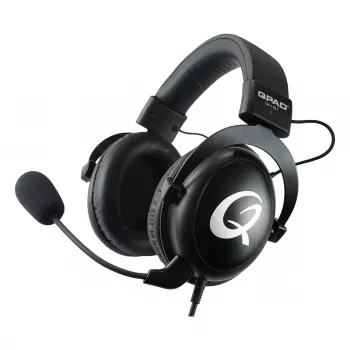 Headset QPAD QH-91 kabelgebunden, Kopfbügel, ohrumschließend, 15–25000 Hz, 2 m Kabel, schwarz