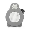 Kabeltrommel MONTIS MT188-10 10 m Kabel, 2 AC-Steckdosen, grau