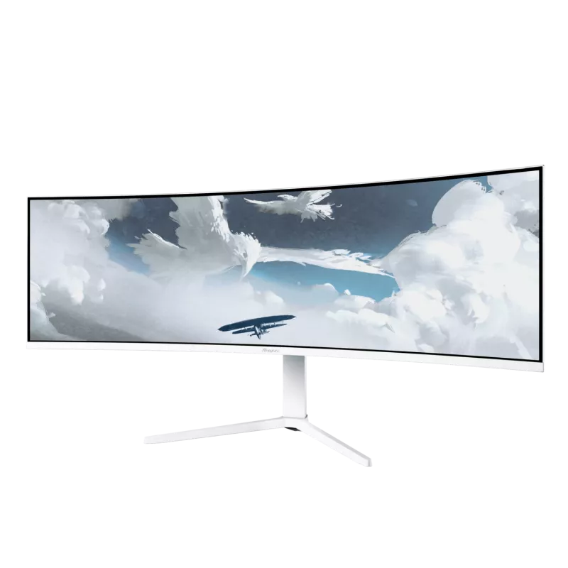 Curved-Monitor Arozzi Nova 49 Zoll (124,5 cm) Dual QHD 5120×1440 LED VA, 32:9, 4 ms, USB-Hub, Lautsprecher, weiß