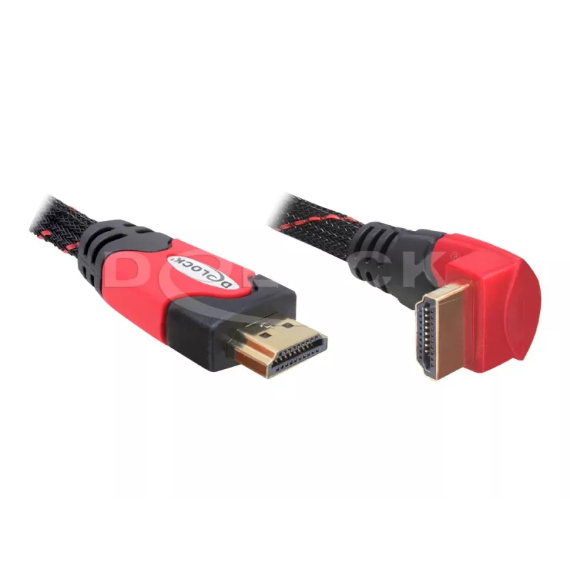 HDMI-Kabel DeLOCK 82688 5 m Schwarz Rot